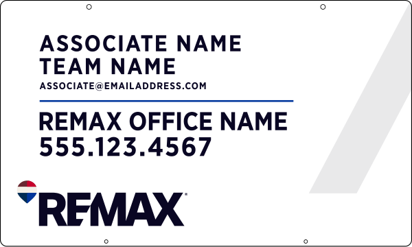 Hanging Associate Name, Team Name Sign Panel, 18h x 30w, 3mm Aluminum Composite